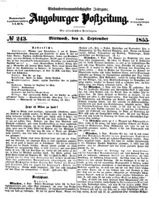 Augsburger Postzeitung Mittwoch 5. September 1855