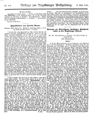 Augsburger Postzeitung Sonntag 16. September 1855