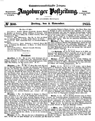 Augsburger Postzeitung Freitag 2. November 1855