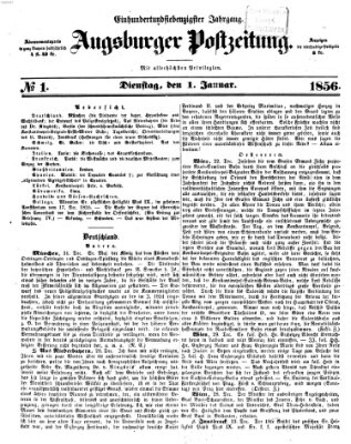 Augsburger Postzeitung Dienstag 1. Januar 1856