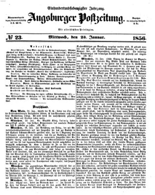 Augsburger Postzeitung Mittwoch 23. Januar 1856