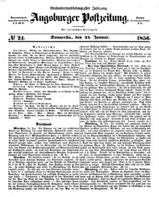 Augsburger Postzeitung Donnerstag 24. Januar 1856