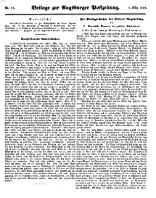 Augsburger Postzeitung Sonntag 2. März 1856