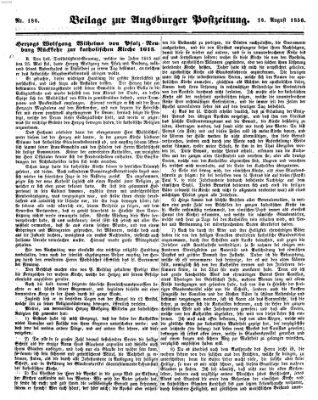 Augsburger Postzeitung Samstag 16. August 1856