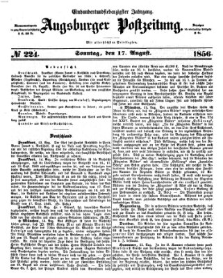 Augsburger Postzeitung Sonntag 17. August 1856
