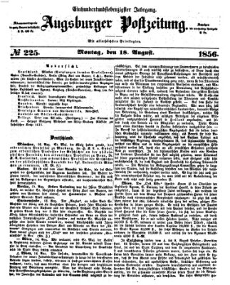 Augsburger Postzeitung Montag 18. August 1856