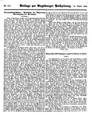 Augsburger Postzeitung Sonntag 24. August 1856