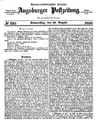 Augsburger Postzeitung Donnerstag 28. August 1856