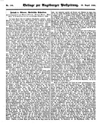 Augsburger Postzeitung Freitag 29. August 1856