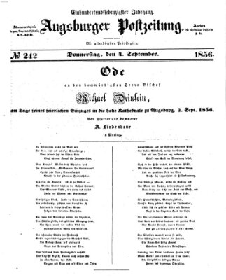 Augsburger Postzeitung Donnerstag 4. September 1856