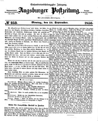 Augsburger Postzeitung Montag 15. September 1856
