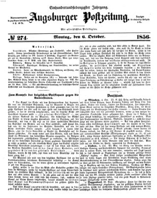 Augsburger Postzeitung Montag 6. Oktober 1856