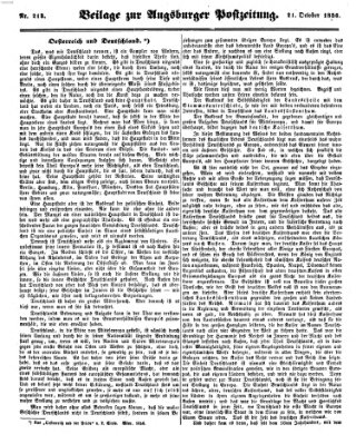 Augsburger Postzeitung Freitag 24. Oktober 1856