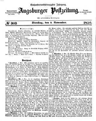 Augsburger Postzeitung Dienstag 4. November 1856