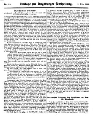 Augsburger Postzeitung Dienstag 11. November 1856