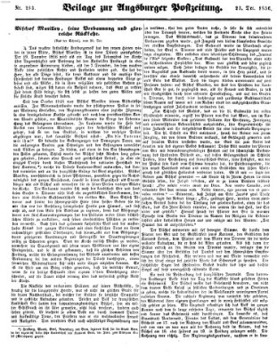Augsburger Postzeitung Dienstag 23. Dezember 1856