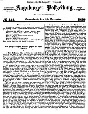 Augsburger Postzeitung Samstag 27. Dezember 1856