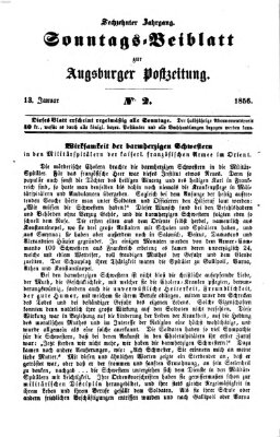 Augsburger Postzeitung Sonntag 13. Januar 1856