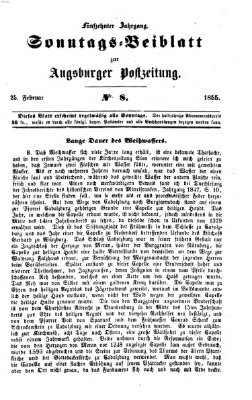 Augsburger Postzeitung Sonntag 25. Februar 1855