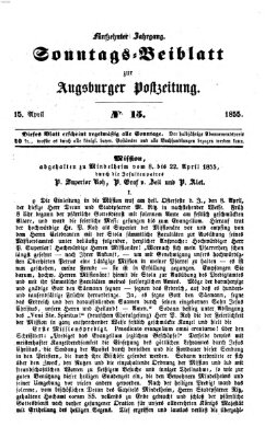 Augsburger Postzeitung Sonntag 15. April 1855