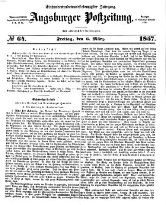 Augsburger Postzeitung Freitag 6. März 1857