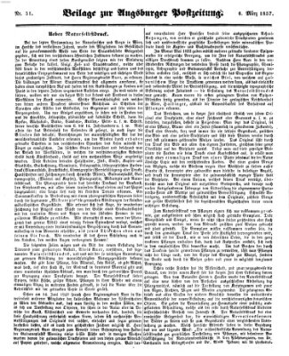 Augsburger Postzeitung Freitag 6. März 1857