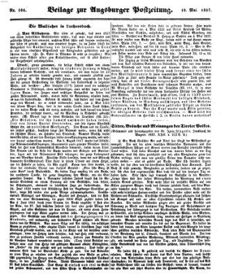 Augsburger Postzeitung Sonntag 10. Mai 1857
