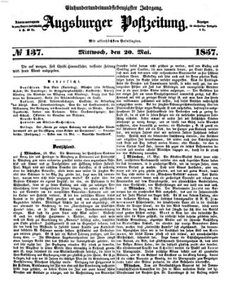 Augsburger Postzeitung Mittwoch 20. Mai 1857