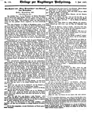 Augsburger Postzeitung Sonntag 7. Juni 1857