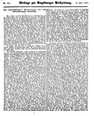 Augsburger Postzeitung Donnerstag 18. Juni 1857