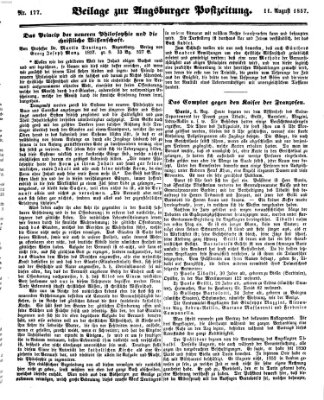 Augsburger Postzeitung Dienstag 11. August 1857