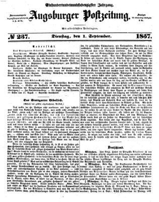 Augsburger Postzeitung Dienstag 1. September 1857