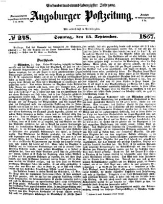 Augsburger Postzeitung Sonntag 13. September 1857