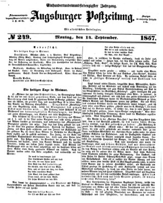 Augsburger Postzeitung Montag 14. September 1857