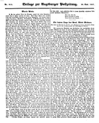 Augsburger Postzeitung Samstag 26. September 1857