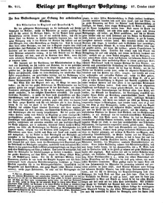 Augsburger Postzeitung Dienstag 27. Oktober 1857