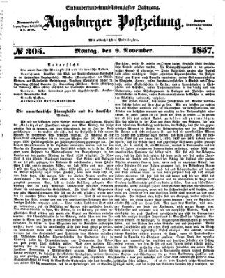 Augsburger Postzeitung Montag 9. November 1857