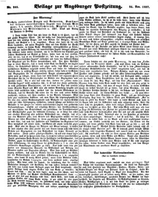 Augsburger Postzeitung Dienstag 24. November 1857