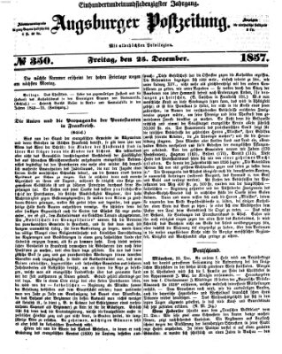 Augsburger Postzeitung Freitag 25. Dezember 1857
