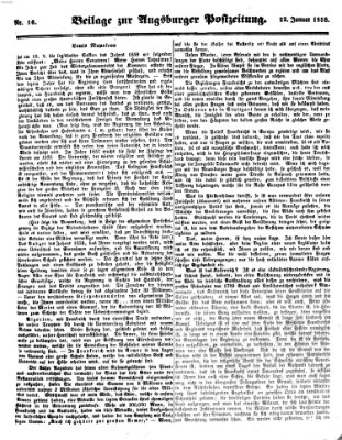 Augsburger Postzeitung Freitag 22. Januar 1858