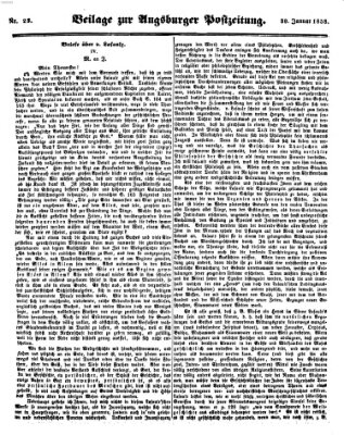Augsburger Postzeitung Samstag 30. Januar 1858
