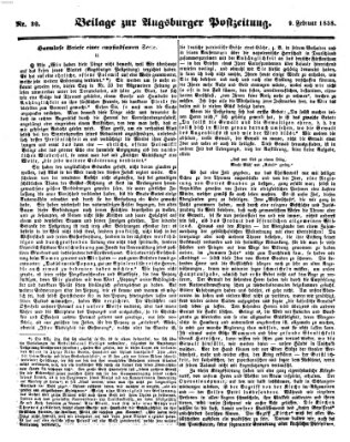 Augsburger Postzeitung Dienstag 9. Februar 1858