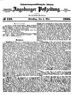 Augsburger Postzeitung Dienstag 4. Mai 1858