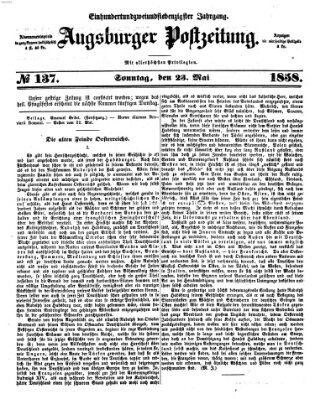 Augsburger Postzeitung Sonntag 23. Mai 1858