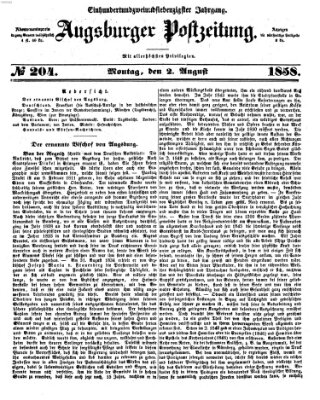 Augsburger Postzeitung Montag 2. August 1858