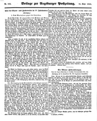 Augsburger Postzeitung Freitag 24. September 1858