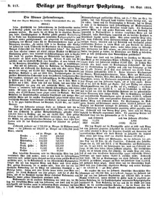 Augsburger Postzeitung Sonntag 26. September 1858