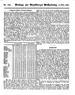 Augsburger Postzeitung Dienstag 16. November 1858