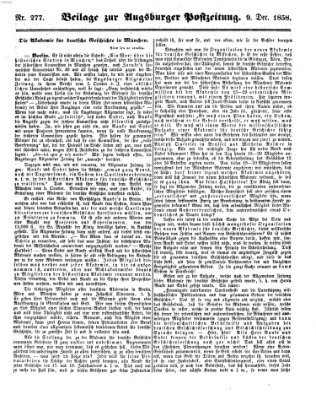 Augsburger Postzeitung Donnerstag 9. Dezember 1858