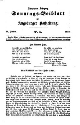 Augsburger Postzeitung Sonntag 24. Januar 1858